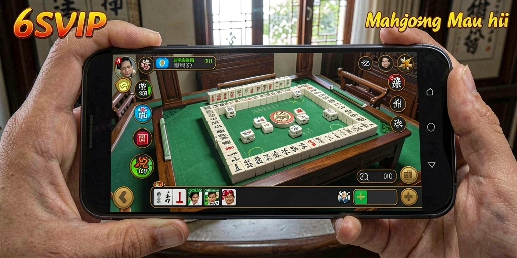 Gameplay seru di 6SVIP dengan berbagai tantangan Mahjong.