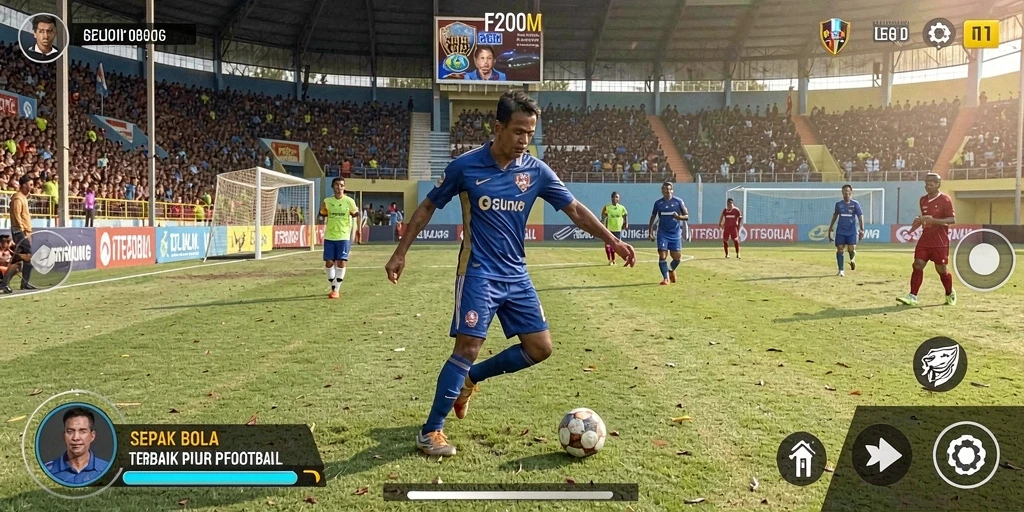 Tangkapan layar menampilkan gameplay F200M yang menegangkan dan seru.