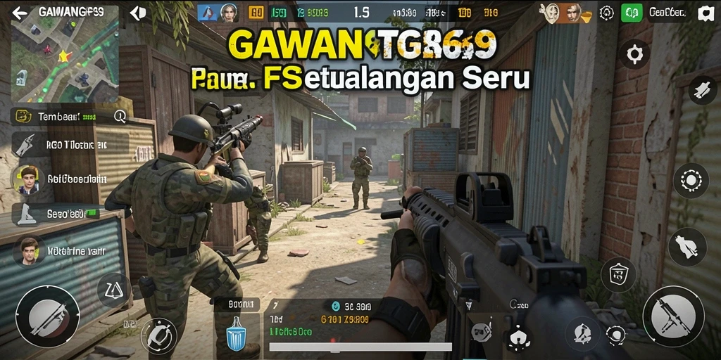 Screenshot utama GAWANG69 menampilkan aksi tembak-menembak yang mendebarkan.