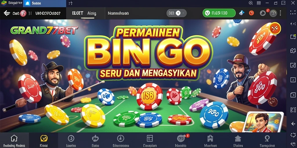 Gameplay seru Bingo di GRAND77BET yang menampilkan hadiah menarik.