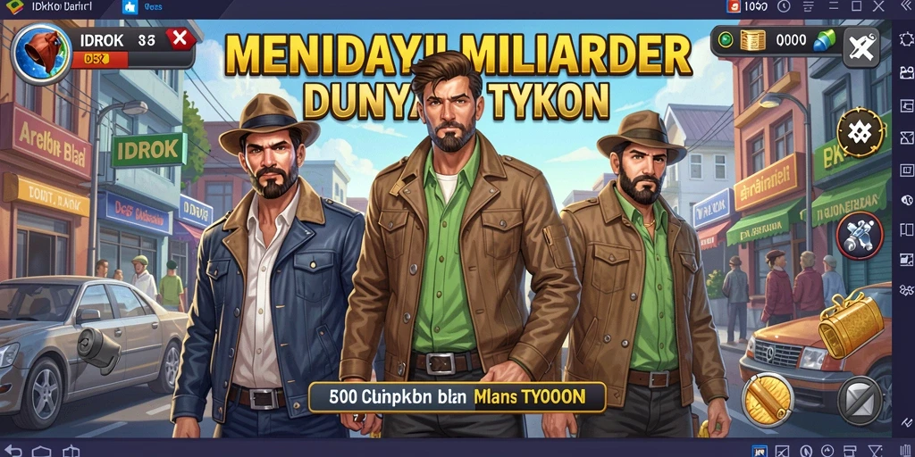 Screenshot gameplay IDROK yang menunjukkan momen strategis dalam bermain Tycoon.