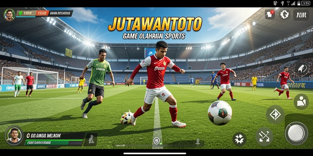 Tampilan gameplay seru dari JUTAWANTOTO dengan kompetisi olahraga.