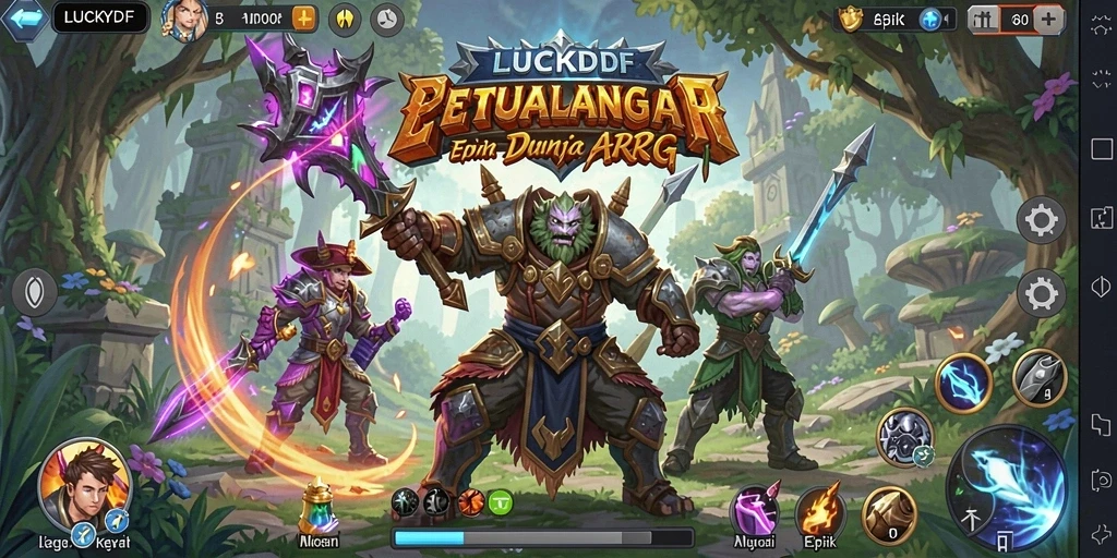 Tampilan spektakuler dari pertempuran dalam LUCKYDF yang mendebarkan.