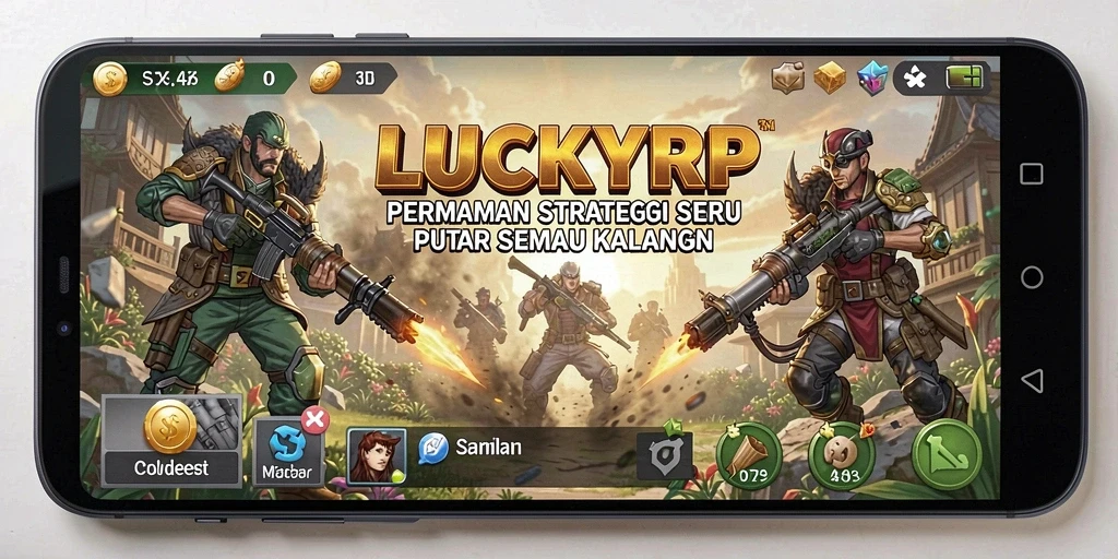 Screenshot gameplay LUCKYRP menampilkan pertempuran strategi yang mendebarkan.
