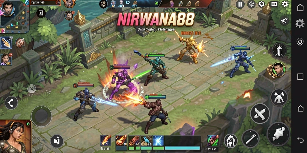 Gameplay NIRWANA88 dengan pertempuran strategis yang seru.