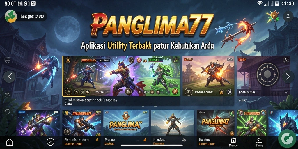 Tampilan antarmuka utama PANGLIMA77 yang intuitif dan mudah digunakan.