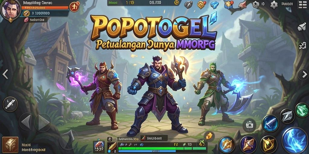 Tangkapan layar utama dari gameplay <strong>POPOTOGEL</strong> menampilkan dunia yang luas dan indah.