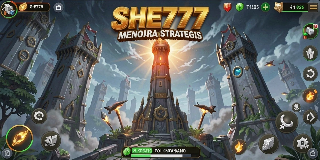 Tampilan menarik gameplay SHE777 dalam Tower Defense yang menakjubkan.