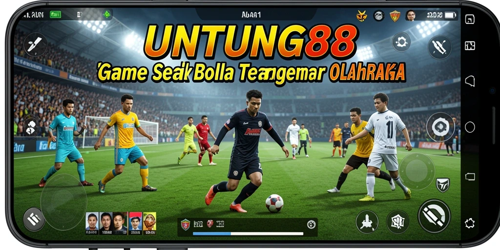 Screenshot UNTUNG88 menampilkan aksi seru dalam pertandingan sepak bola.