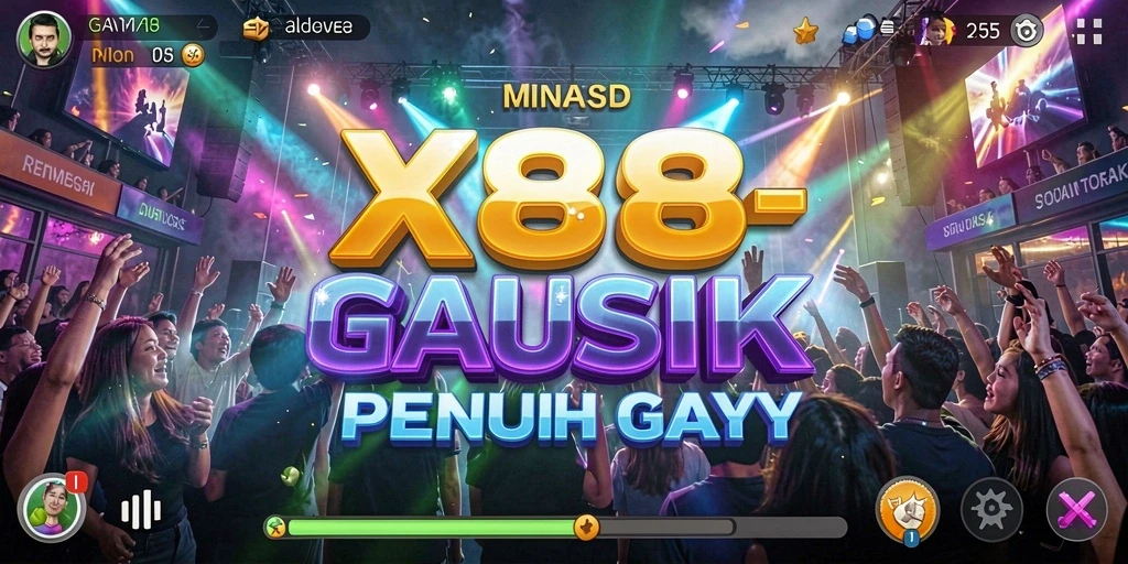 Screenshot gameplay X88 yang menunjukkan variasi lagu dan tantangan musik.